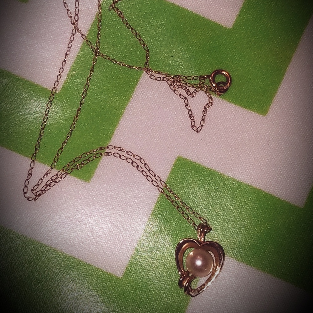 14 kt charm and necklace